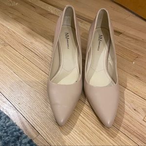 Beige Leather Pumps